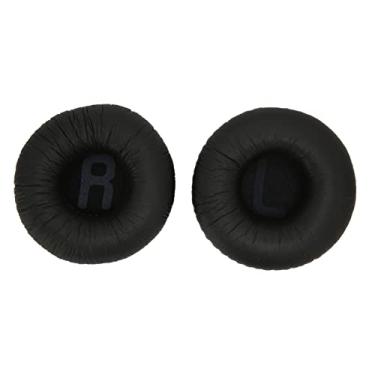 Imagem de Almofadas de ouvido de substituição, capa de almofada de ouvido de espuma de memória de couro proteico para fone de ouvido para T450 T450bt Tune600 T500bt(Preto)