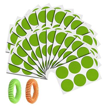 Imagem de Qudai Conjunto de repelente de mosquitos de verão crianças adultos viagem 180 peças adesivos de mosquito e 2 peças de pulseiras de mosquito à prova d'água para uso interno ao ar livre BD