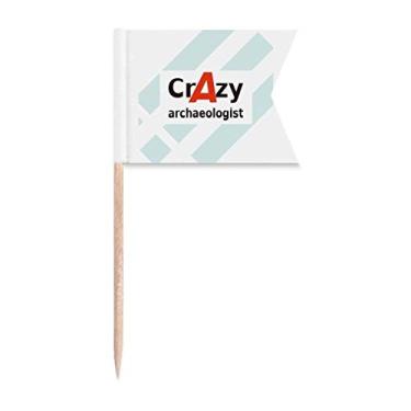 Imagem de Bandeiras de palito de dente para ocupação de arqueólogo maluco da Brief Best Cool para marcação de palito de comida de bolo de festa