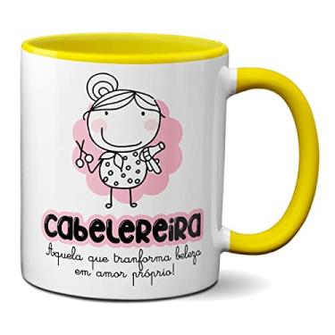Imagem de Caneca Cabelereira A Que Transforma Beleza Em Amor Próprio (Amarela)