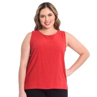 Imagem de Regata Feminina Plus Size Secret Glam Vermelho