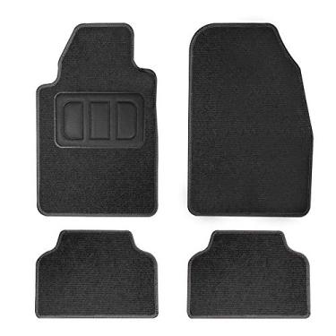 Imagem de FH Group F13001BLACK Tapete de carpete canelado com ajuste universal para carros, casais, SUVs pequenos), preto