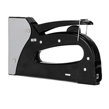 Imagem de Grampeador de estofos, pistola de grampo ajustável confortável para pintura a óleo de unhas, moldura para caixa de unhas