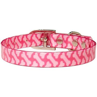 Imagem de SimplyDog Coleira à prova d'água - Ossos jogados rosa - Brinquedo