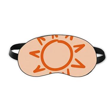 Imagem de Sunshine Sun Pintura à mão Orange Sleep Eye Shield Soft Night Vlindfold Shade Cover