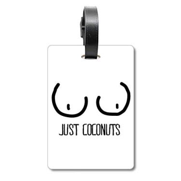 Imagem de Just Coconuts – Bolsa de viagem com desenho divertido e etiqueta para cartão de bagagem
