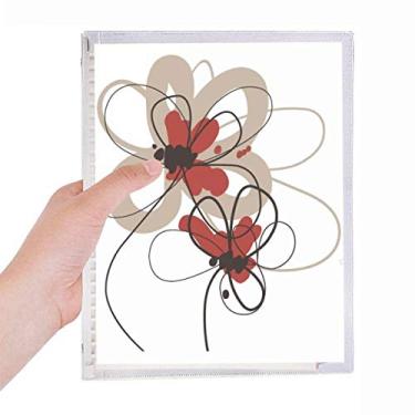 Imagem de Caderno de decoração com pintura de plantas de flores, folhas soltas, diário recarregável, papelaria