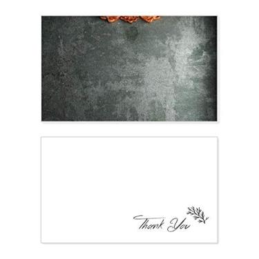 Imagem de Cimento cinza mogno ornamento padrão cartão de agradecimento aniversário aniversário saudação casamento agradecimento