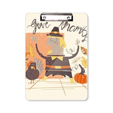 Imagem de Prancheta de desenho de Dia de Ação de Graças, pasta, bloco de notas A4