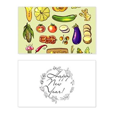 Imagem de Vegetables Berinjela Abóbora Gengibre Ano Novo Festival Cartão Bless Mensagem Presente