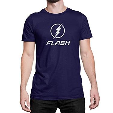 Imagem de Camiseta Estampada The Flash Star Labs Camisa Masculina Azul Tamanho:G