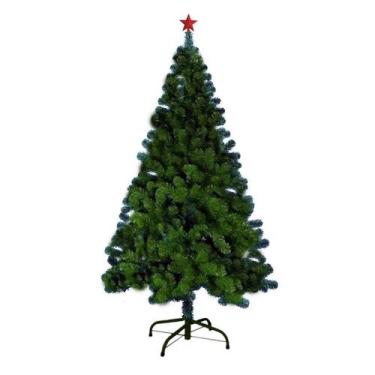 Imagem de Árvore De Natal Gigante Verde 800 Galhos 2,10M Decoração Com Ponteira