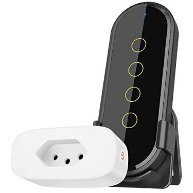 Imagem de Kit Casa Inteligente, 2 Itens, 1 Tomada Inteligente 16A WiFi, 1 ZigBee Wireless Smarts Scene Switch – Compatível com Alexa