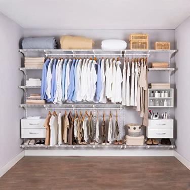 Imagem de Armário aramado kit 53 - Closet ou quarto (Branco com Branco)