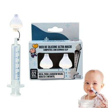 Imagem de Bico Silicone Para Seringa Modelo Slip Lavagem Nasal c/2un