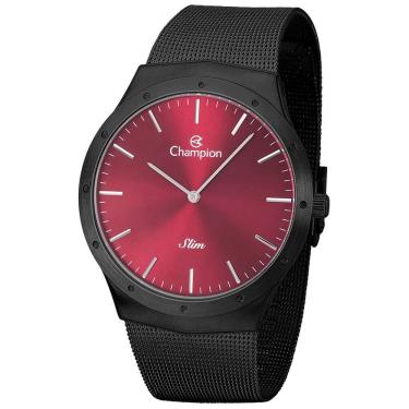 Imagem de Relógio CHAMPION masculino vermelho Slim Mesh Black CA21811V