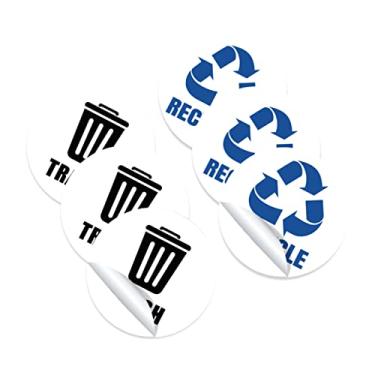 Imagem de Hohopeti 1 Conjunto De 6 Folhas Rótulo De Classificação De Lixo Adesivo De Símbolo De Reciclagem Reciclar Adesivo Para Lixeira Reciclar Lata De Lixo Decalque Adesivos De Categoria Ampla Pvc