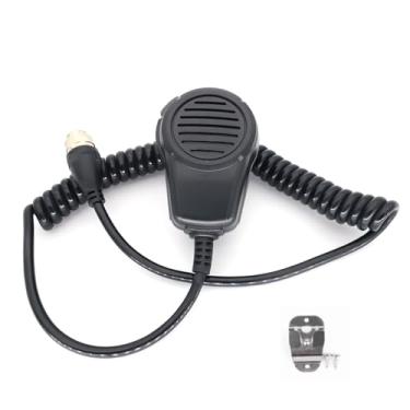 Imagem de MOUDOAUER Microfone de substituição de alto-falante portátil de 8 pinos para rádio ICOM IC-M700 IC-M710 IC-M700PRO HM-180 Walkie Talkie rádio bidirecional