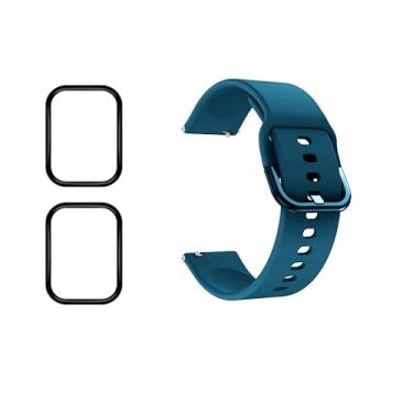 Imagem de Kit para Smartwatch Amazfit GTS 3 / 2 / 2 Mini/ 2e / 1 [Duas Película] + [Pulseira] (GTS 2 Mini, Verde)