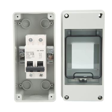 Imagem de Disjuntor DC, Disjuntor Miniatura 2P DC 16A IP65 Interruptor de Desconexão à Prova d'água para Solar Fotovoltaico, Disjuntores Miniatura