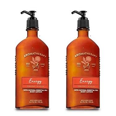 Imagem de Bath & Body Works Aromatherapy Energy – Laranja + loção corporal de gengibre, 17 ml, pacote com 2
