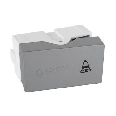 Imagem de Interruptor pulsador campainha cinza - dicompel ekron