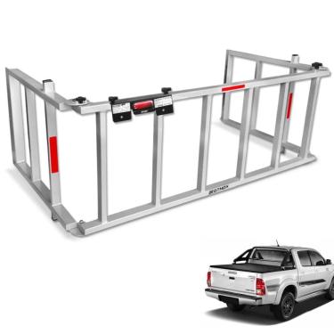 Imagem de Extensor de Caçamba Hilux 2005 a 2015 Rampa Prata Gtnox