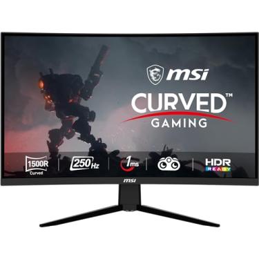 Imagem de MSI G32C4X, monitor de jogos de 32 polegadas, monitor curvo para jogos 1920 x 1080 (FHD), 1 ms, 250Hz, FreeSync, 1500R, HDMI, DisplayPort, inclinação ajustável.