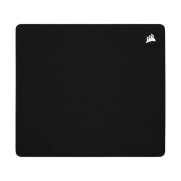 Imagem de Corsair Mouse pad grande para jogos MM500 v2 de pano híbrido – 45 cm x 40 cm – Revestimento à prova de derramamento – Bordas costuradas antidesgaste – Base de borracha antiderrapante – Preto
