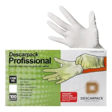 Imagem de Luvas Descartaveis 100% Latex natural Com Pó - Caixa com 100 Unidades (P)