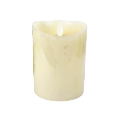 Imagem de Vela De Led Cintilante Decorativa Redonda 12,5X9Cm Parafina