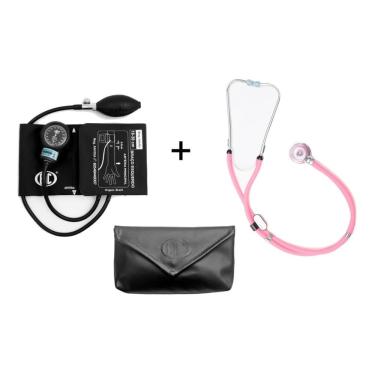 Imagem de Kit Rappaport Estetoscópio Duplo P. A. MED + Esfigmomanometro Aparelho De Medir Pressão Arterial NEW INNOVA PLUS