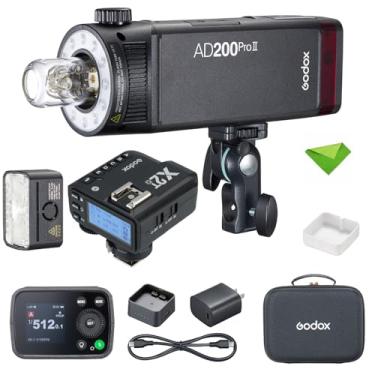 Imagem de GODOX AD200 Pro II AD200Pro II 200Ws 2.4G TTL Flash + Godox X2T-O Flash Trigger para Olympus, 0.01-1.8s Reciclagem Bi-Color LED Modelagem Pocket Monolight para Câmeras DSLR