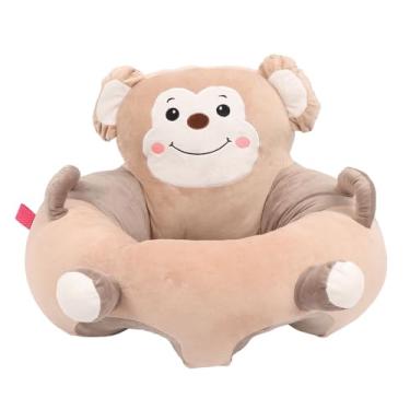 Imagem de Cadeira de sentar para bebês, suporte para bebês, sofá macio, adorável, desenho animado, aprendizagem precoce, cadeira sentada, travesseiro espreguiçadeira de bebê (Apa)