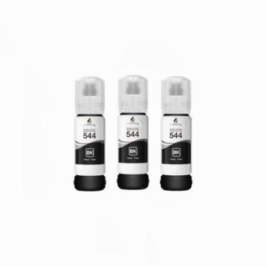Imagem de 03 Refil De Tinta Para InkBrasil compativel T544 L3110 L3250 L3150.
