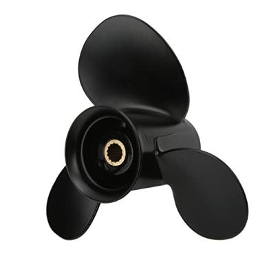 Imagem de Hélice Externa de Barco OEM Acuto 1/4x11 Polegadas 3 Lâminas de Copo 14 Dentes Estriados RH Substituição de Liga de Alumínio para Tohatsu) T-18A093-11)