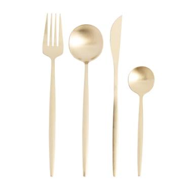 Imagem de LYOR - Faqueiro 16 Peças de Aço Inox Ópera Champanhe - Jogo de Talheres