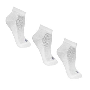 Imagem de Kit 3 Pares Meia Cano Curto Masculina Sport Trifil T8014K, M, Branco