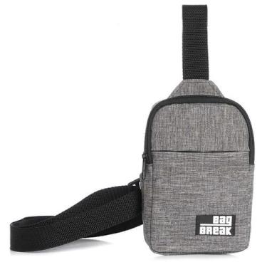 Imagem de Shoulder  Anti furto Bag Masculina  Bag Break, Cinza claro, Ùnico