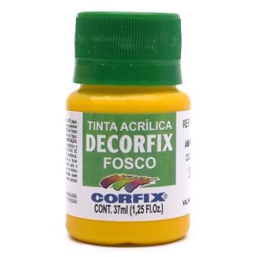 Imagem de Tinta Decorfix Acrílica Fosco 37ml - Corfix, 308 AMARELO OURO, U