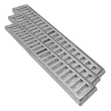 Imagem de Grelha Ralo Pluvial 7x150 Alumínio Com Aro E Tela Anti Escorpião (3 pe