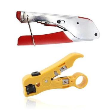 Imagem de Alicate de Crimpar RG6 RG59 + Alicate Decapador de Fios e Cabos - Maga