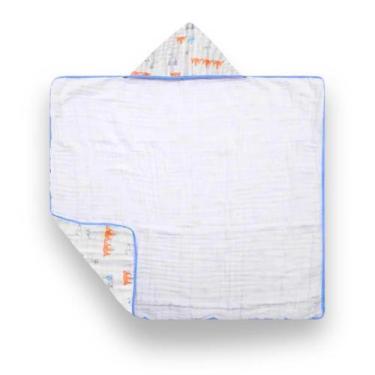 Imagem de Toalhão De Banho Premium Bebe Menino C/ Capuz Estampado 1,05M X 85Cm A