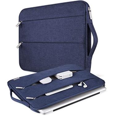 Imagem de V Voova Capa para laptop 14 15 polegadas compatível com MacBook Pro 14, MacBook Air 15,15 Surface Laptop, laptop HP Dell Asus Acer de 14 a 15 polegadas, Chromebook 14, bolsa fina para computador, azul