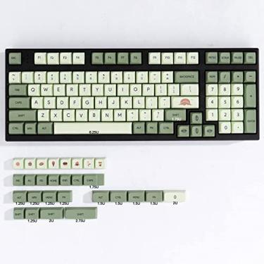 Imagem de mintcaps Matcha Green PBT Teclas Conjunto 126 Teclas XDA Perfil Bonito Teclas Personalizadas Sublimação de Tintura Teclas Teclas Teclas Mecânicas 60% 65% 70% 75% 100% Cherry Gateron MX Switches Teclados Mecânicos