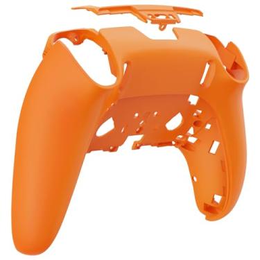 Imagem de eXtremeRate Capa traseira personalizada compatível com controlador de borda ps5, laranja DIY capa traseira de substituição compatível com ps5 Edge Controller