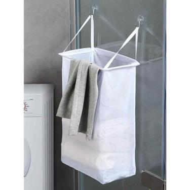 Imagem de Cesto de Roupas Portátil Para Pendurar em Banheiro Parede - JW SHOP