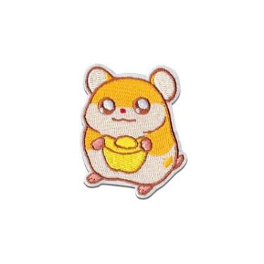 Imagem de Hinihao Hi, 1 adesivo de animal hamster dourado para roupas, mochilas, capas de telefone, capacete, acessórios faça você mesmo, bolsas, malas