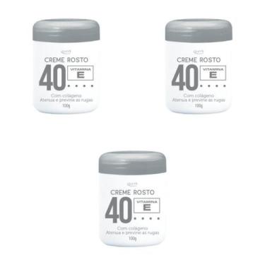 Imagem de Creme Rosto Com Colágeno Vita E Rugas 40 Anos 3 Unidades - Lucy's