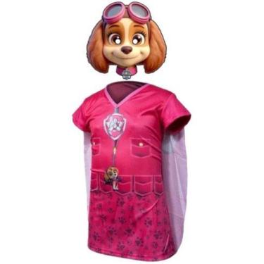 Imagem de Fantasia Infantil Skye Com Máscara E.V.A 3D - SGB MODAS,  M (4 a 5 ano